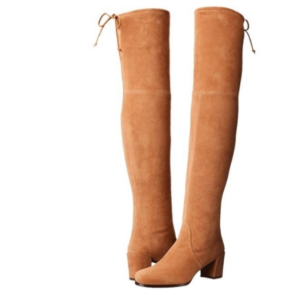 Stuart Weitzman Hinterland OTK boots -Toffee Suede
